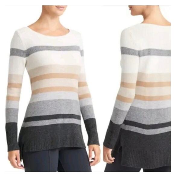 Athleta Cashmere Lodge Stripe Sweater Size XS - Picture 1 of 7